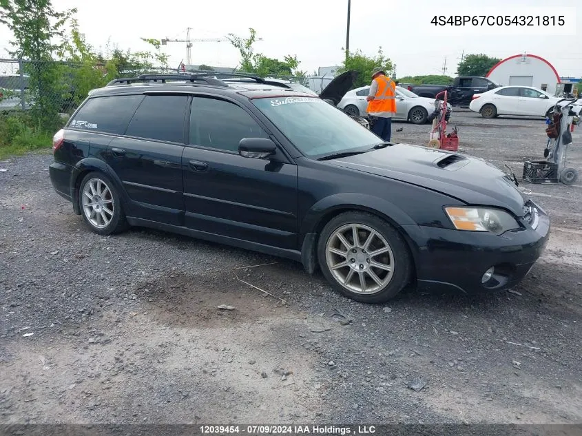 2005 Subaru Outback 2.5Xt Limited VIN: 4S4BP67C054321815 Lot: 12039454