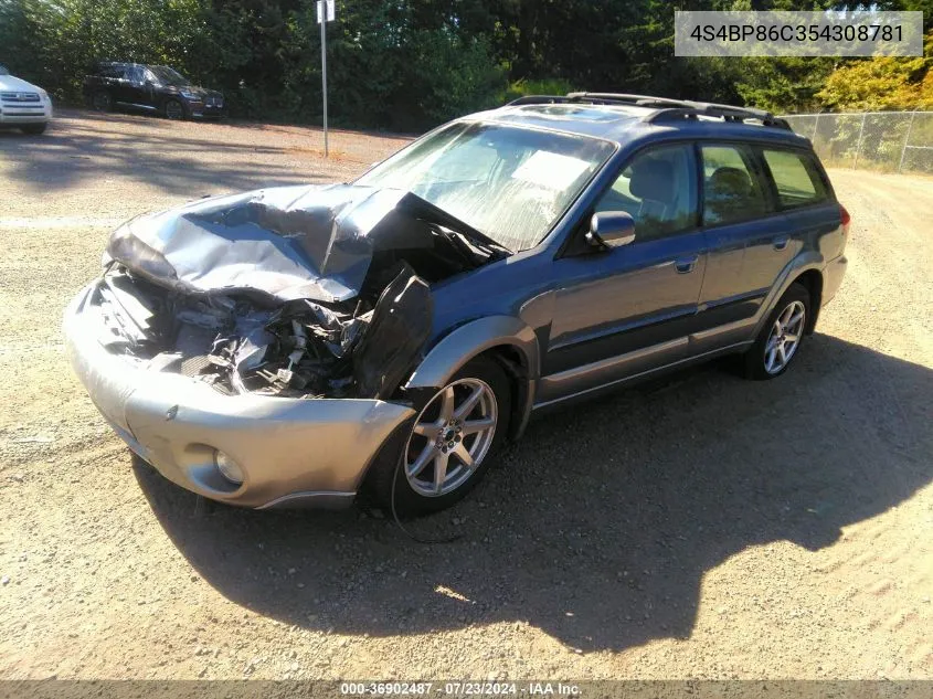 2005 Subaru Outback 3.0R L.l. Bean Edition VIN: 4S4BP86C354308781 Lot: 36902487