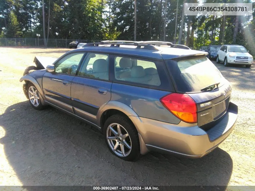 2005 Subaru Outback 3.0R L.l. Bean Edition VIN: 4S4BP86C354308781 Lot: 36902487