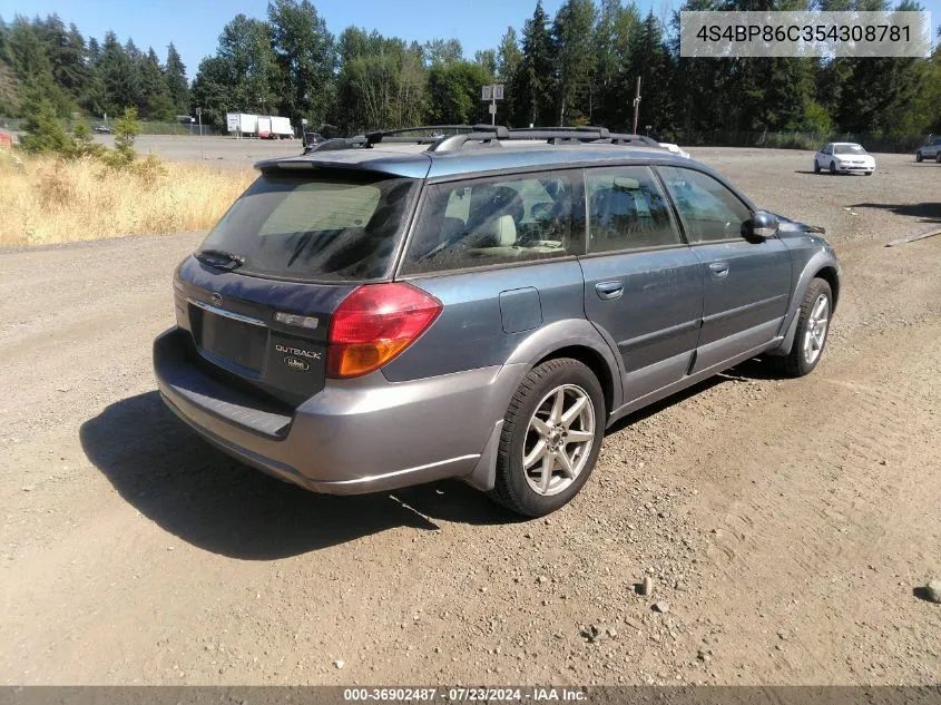 2005 Subaru Outback 3.0R L.l. Bean Edition VIN: 4S4BP86C354308781 Lot: 36902487