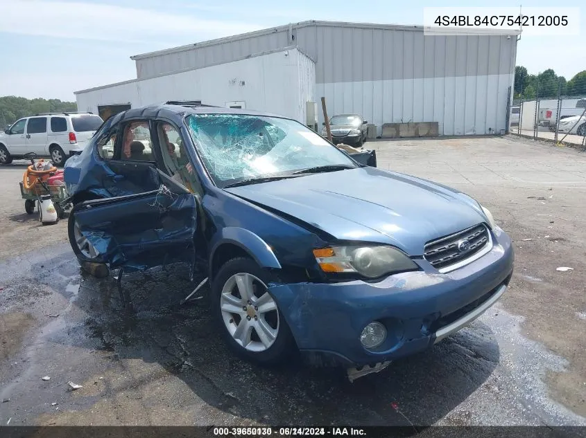 2005 Subaru Outback 3.0R VIN: 4S4BL84C754212005 Lot: 39650130