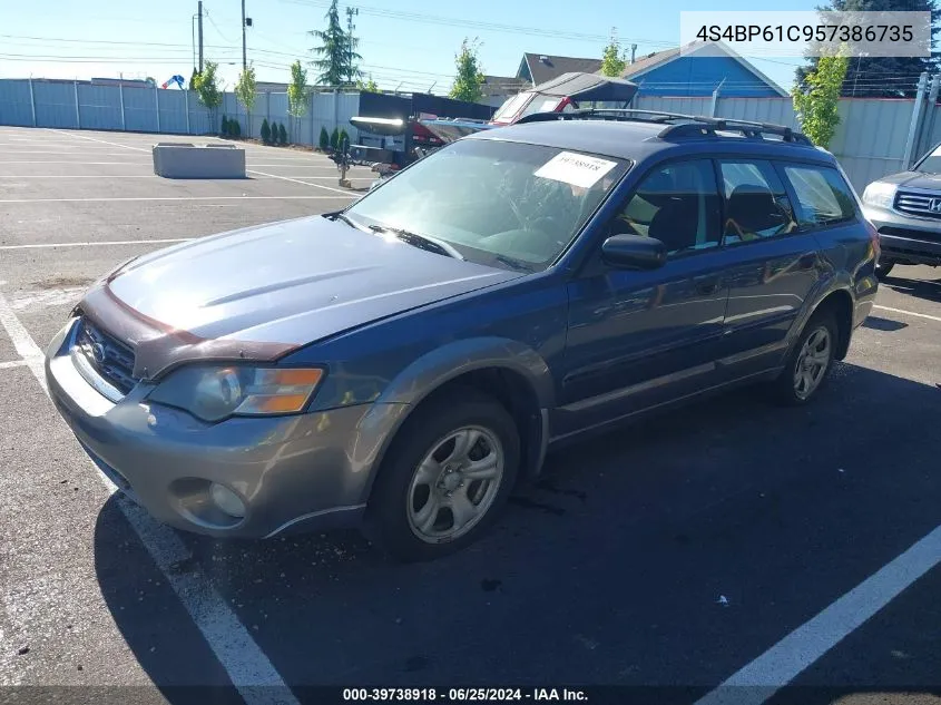 4S4BP61C957386735 2005 Subaru Outback 2.5I