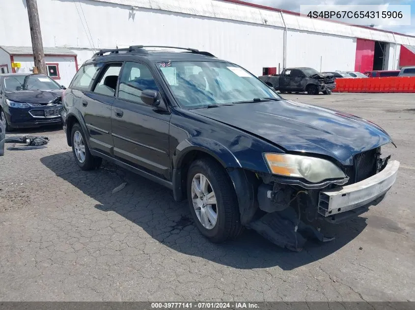 4S4BP67C654315906 2005 Subaru Outback 2.5Xt Limited