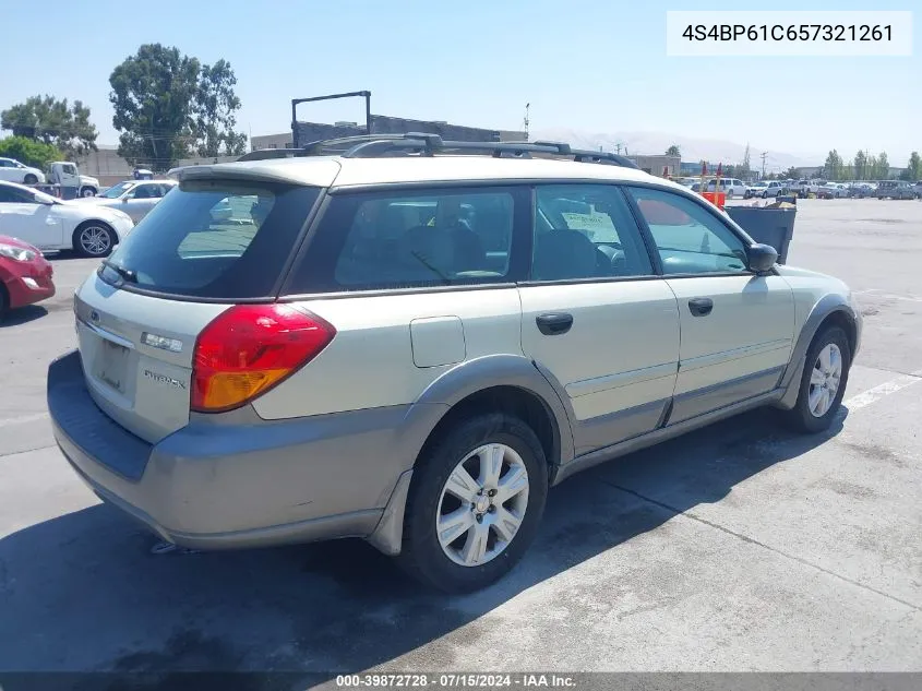 4S4BP61C657321261 2005 Subaru Outback 2.5I