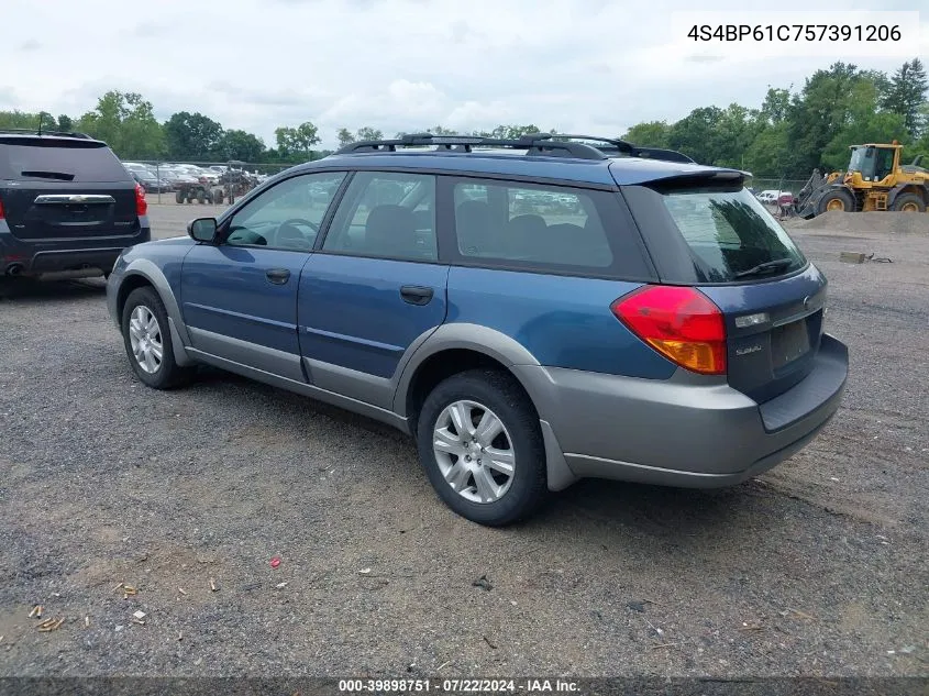 2005 Subaru Outback 2.5I VIN: 4S4BP61C757391206 Lot: 39898751