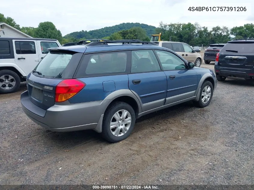 2005 Subaru Outback 2.5I VIN: 4S4BP61C757391206 Lot: 39898751