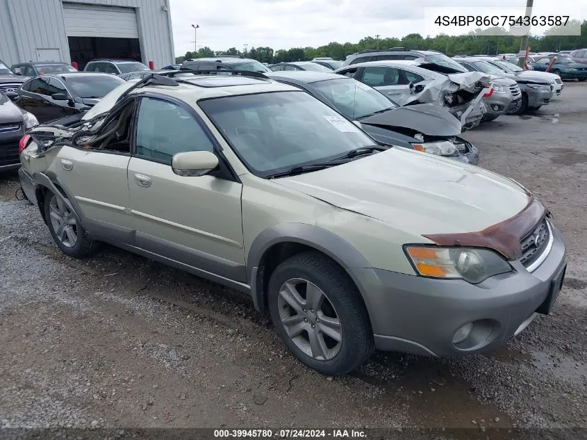 2005 Subaru Outback 3.0R L.l. Bean Edition VIN: 4S4BP86C754363587 Lot: 39945780