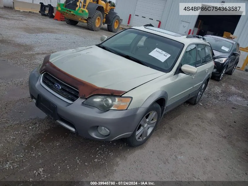 2005 Subaru Outback 3.0R L.l. Bean Edition VIN: 4S4BP86C754363587 Lot: 39945780