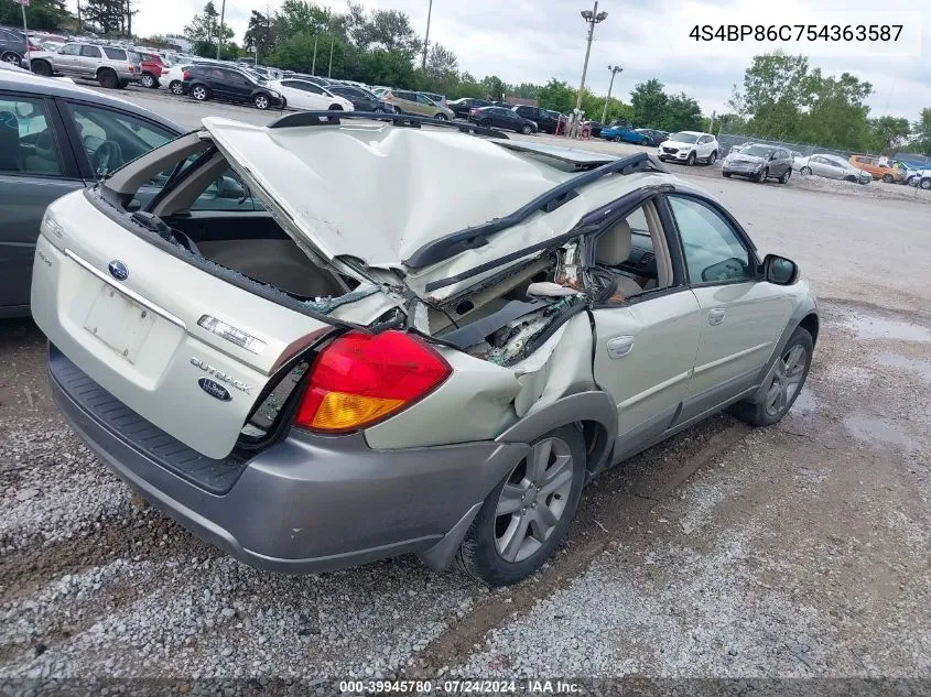 2005 Subaru Outback 3.0R L.l. Bean Edition VIN: 4S4BP86C754363587 Lot: 39945780