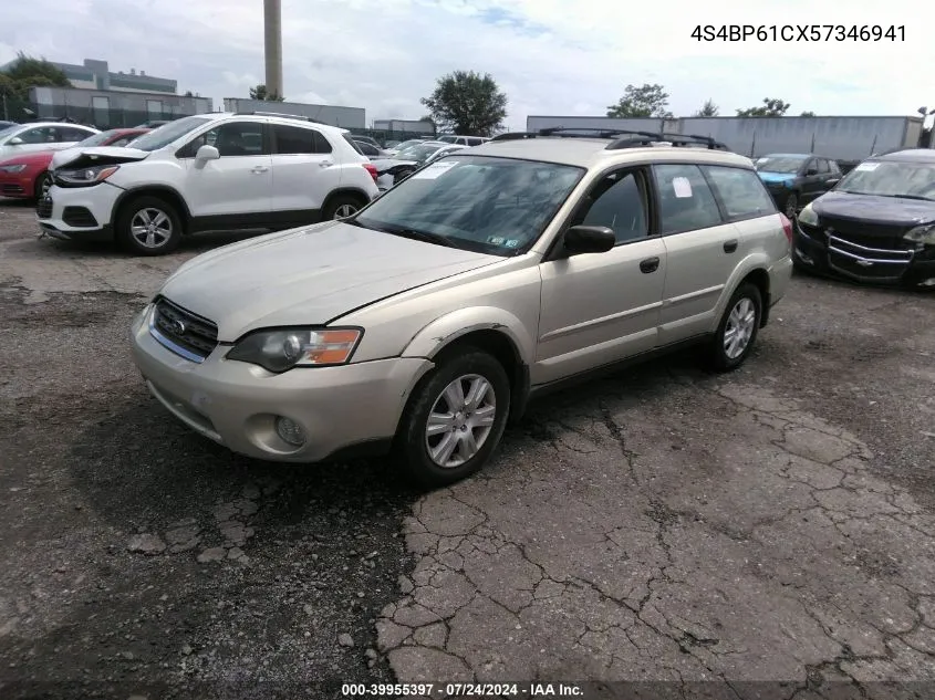 2005 Subaru Outback 2.5I VIN: 4S4BP61CX57346941 Lot: 39955397