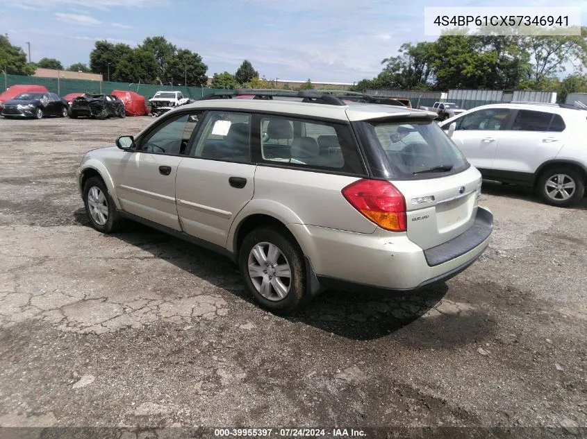 2005 Subaru Outback 2.5I VIN: 4S4BP61CX57346941 Lot: 39955397