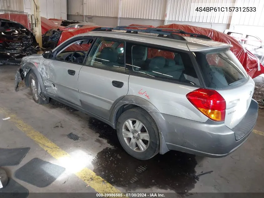 2005 Subaru Outback 2.5I VIN: 4S4BP61C157312533 Lot: 39986585