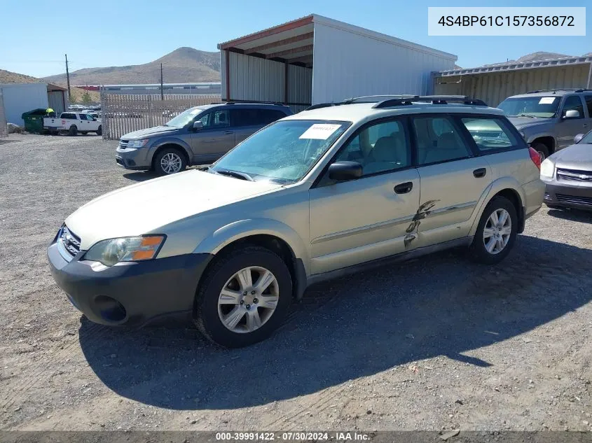 2005 Subaru Outback 2.5I VIN: 4S4BP61C157356872 Lot: 39991422