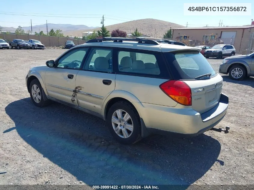 2005 Subaru Outback 2.5I VIN: 4S4BP61C157356872 Lot: 39991422