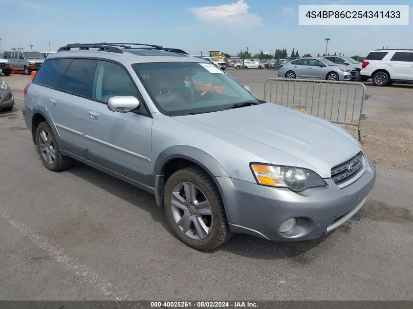 2005 Subaru Outback 3.0R L.l. Bean Edition VIN: 4S4BP86C254341433 Lot: 40025261