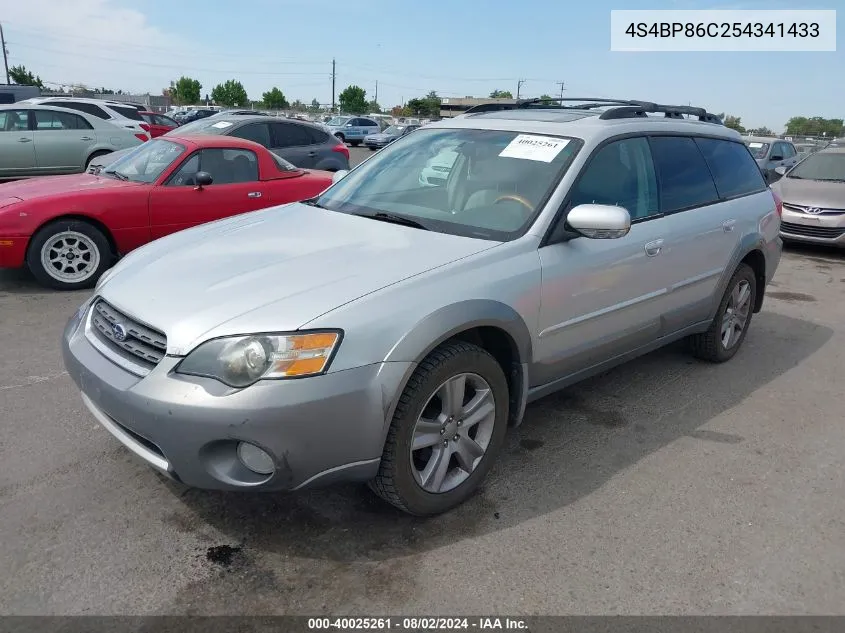 2005 Subaru Outback 3.0R L.l. Bean Edition VIN: 4S4BP86C254341433 Lot: 40025261