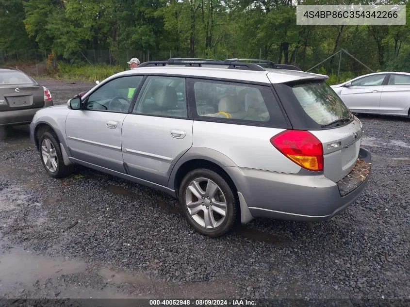 2005 Subaru Outback 3.0R L.l. Bean Edition VIN: 4S4BP86C354342266 Lot: 40052948