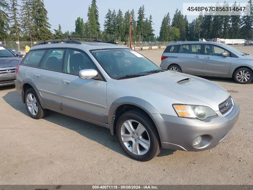 2005 Subaru Outback 2.5Xt Limited VIN: 4S4BP67C856314647 Lot: 40071119