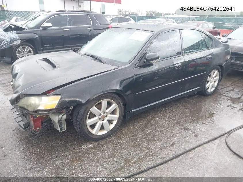 2005 Subaru Outback 3.0R VIN: 4S4BL84C754202641 Lot: 40072662