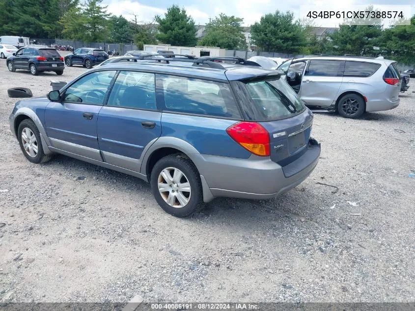 2005 Subaru Outback 2.5I VIN: 4S4BP61CX57388574 Lot: 40086191