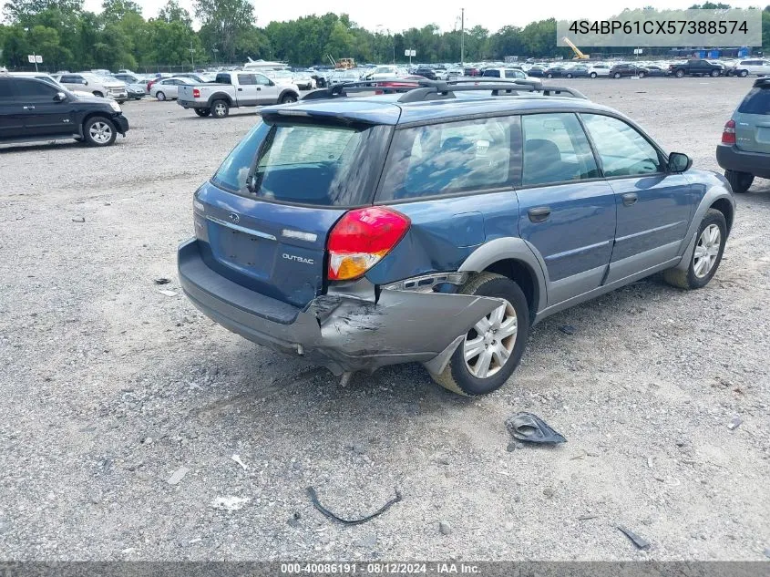 2005 Subaru Outback 2.5I VIN: 4S4BP61CX57388574 Lot: 40086191