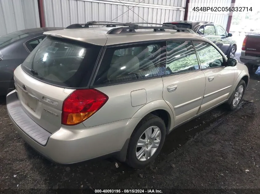 2005 Subaru Outback 2.5I Limited VIN: 4S4BP62C056332714 Lot: 40093195