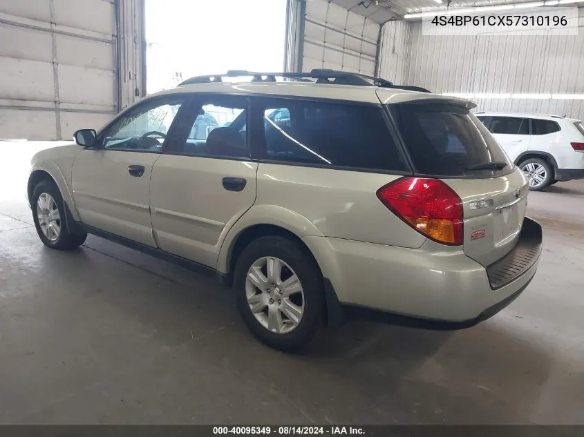 2005 Subaru Outback 2.5I VIN: 4S4BP61CX57310196 Lot: 40095349