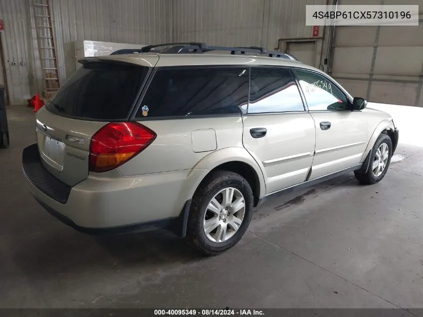 2005 Subaru Outback 2.5I VIN: 4S4BP61CX57310196 Lot: 40095349