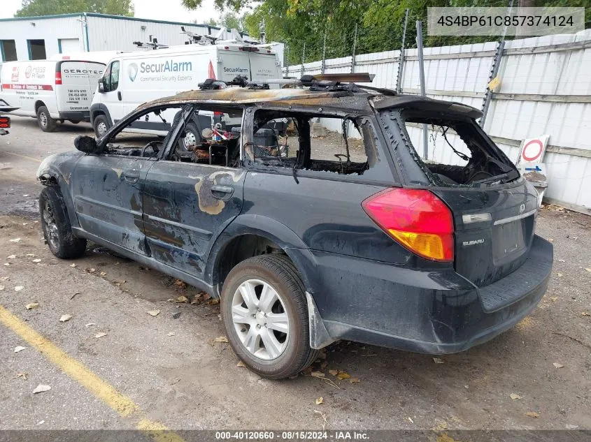 2005 Subaru Outback 2.5I VIN: 4S4BP61C857374124 Lot: 40120660