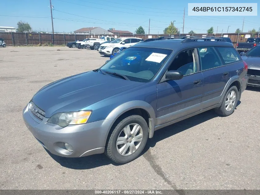 4S4BP61C157342745 2005 Subaru Outback 2.5I