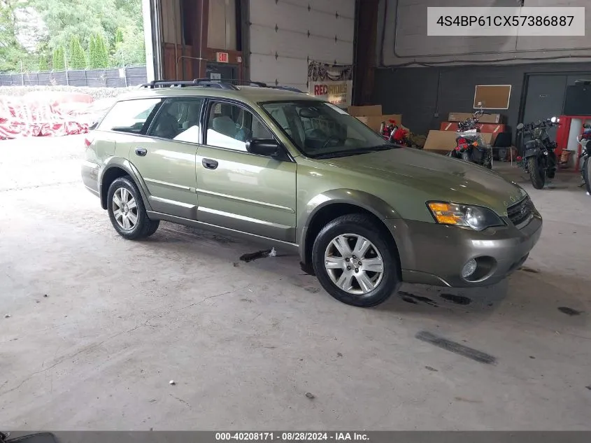 2005 Subaru Outback 2.5I VIN: 4S4BP61CX57386887 Lot: 40208171