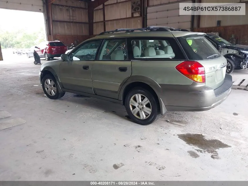 2005 Subaru Outback 2.5I VIN: 4S4BP61CX57386887 Lot: 40208171