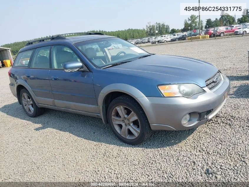 2005 Subaru Outback 3.0R L.l. Bean Edition VIN: 4S4BP86C254331775 Lot: 40259855