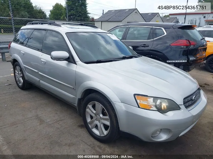 2005 Subaru Outback 3.0R Vdc Limited VIN: 4S4BP85C254365751 Lot: 40269988