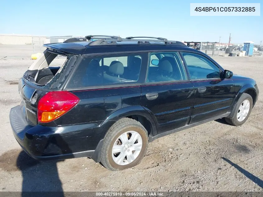 2005 Subaru Outback 2.5I VIN: 4S4BP61C057332885 Lot: 40275910