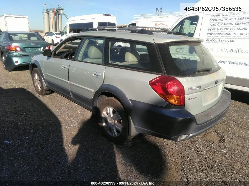 2005 Subaru Outback 2.5I Limited VIN: 4S4BP62C957356536 Lot: 40298999