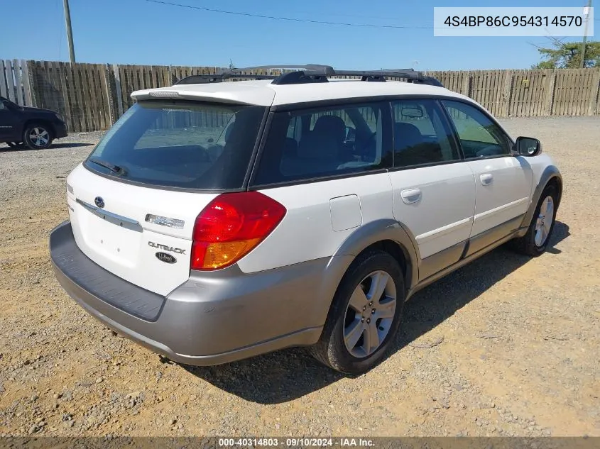 2005 Subaru Outback 3.0R L.l. Bean Edition VIN: 4S4BP86C954314570 Lot: 40314803