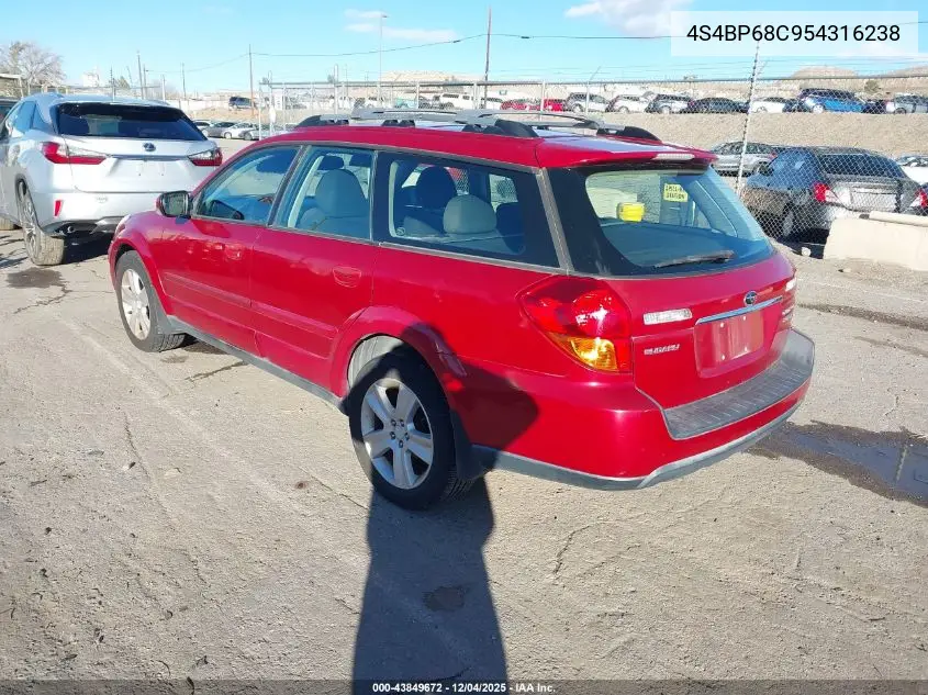 4S4BP68C954316238 2005 Subaru Outback 2.5Xt