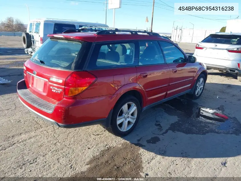 4S4BP68C954316238 2005 Subaru Outback 2.5Xt