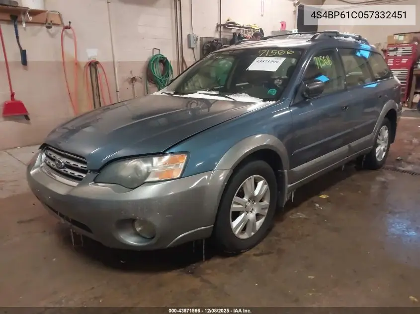 4S4BP61C057332451 2005 Subaru Outback 2.5I