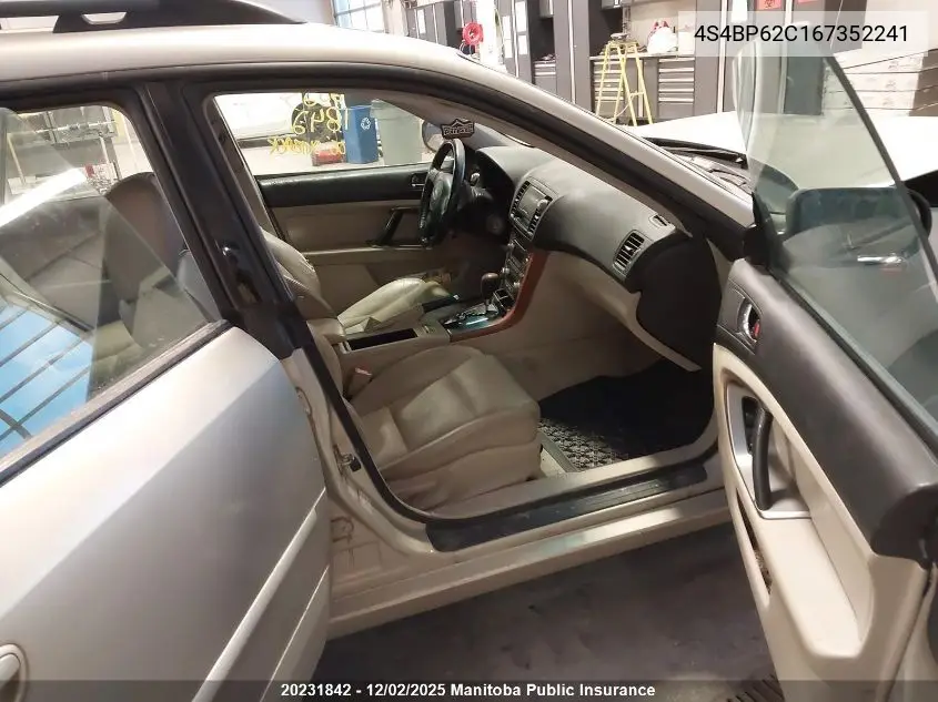 4S4BP62C167352241 2006 Subaru Outback 2.5I Limited