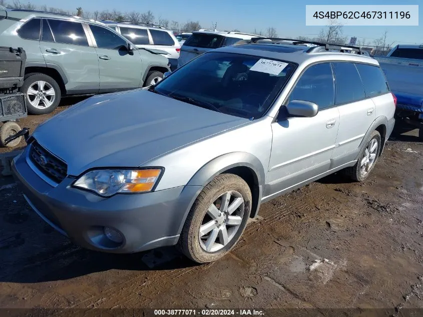 4S4BP62C467311196 2006 Subaru Outback 2.5I Limited