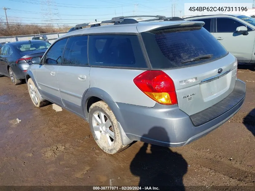 4S4BP62C467311196 2006 Subaru Outback 2.5I Limited