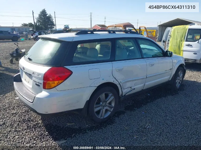 4S4BP86CX64311310 2006 Subaru Outback 3.0R L.l. Bean Edition