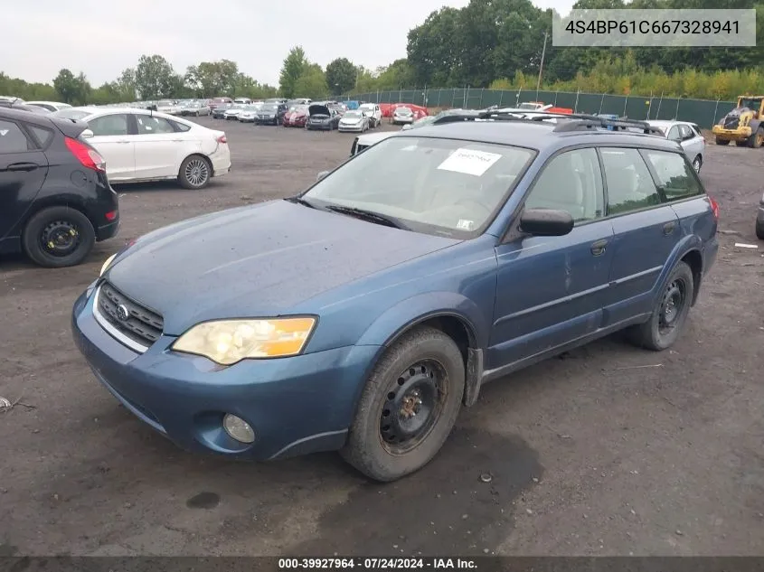 2006 Subaru Outback 2.5I VIN: 4S4BP61C667328941 Lot: 39927964