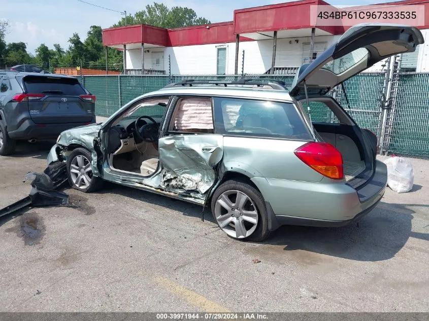 2006 Subaru Outback 2.5I VIN: 4S4BP61C967333535 Lot: 39971944