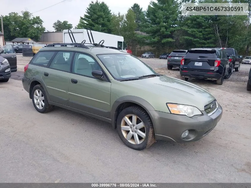 2006 Subaru Outback 2.5I VIN: 4S4BP61C467330591 Lot: 39996776