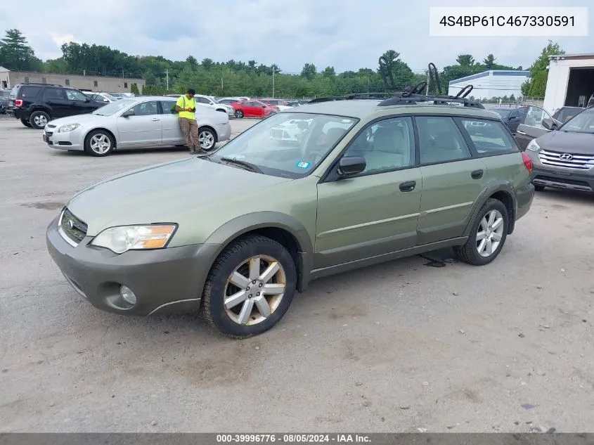 2006 Subaru Outback 2.5I VIN: 4S4BP61C467330591 Lot: 39996776