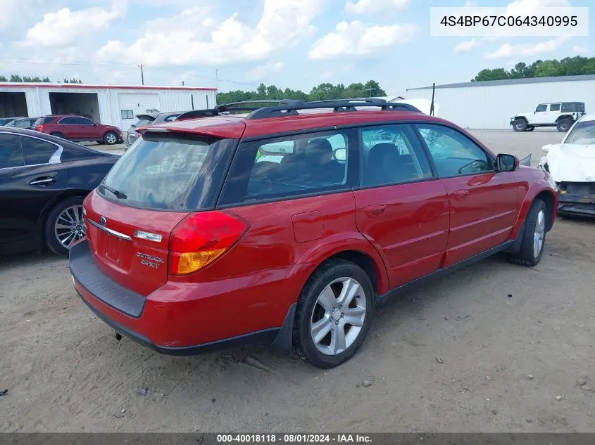 4S4BP67C064340995 2006 Subaru Outback 2.5Xt Limited