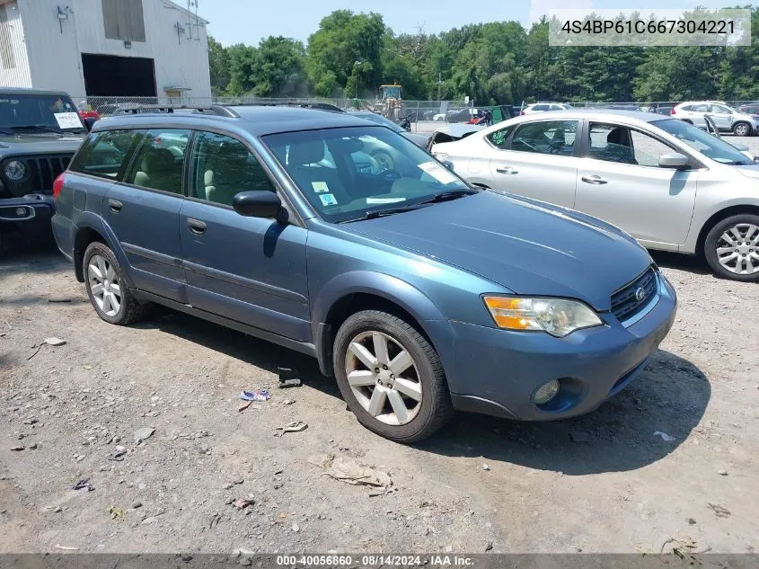 2006 Subaru Outback 2.5I VIN: 4S4BP61C667304221 Lot: 40056860